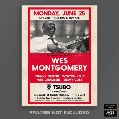 Wes Montgomery jazz poster - Full House - Live at Tsubo - Berkeley - 1962