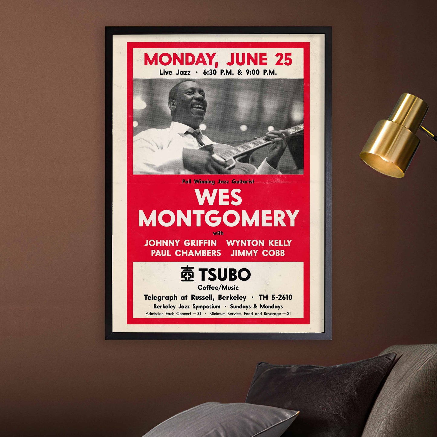 Wes Montgomery jazz poster - Full House - Live at Tsubo - Berkeley - 1962