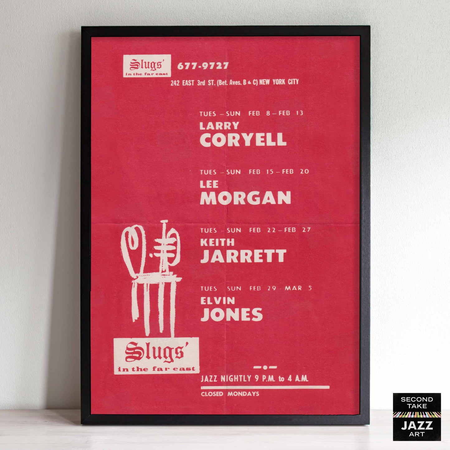 Lee Morgan jazz poster - Last Night at Slugs' - 1972