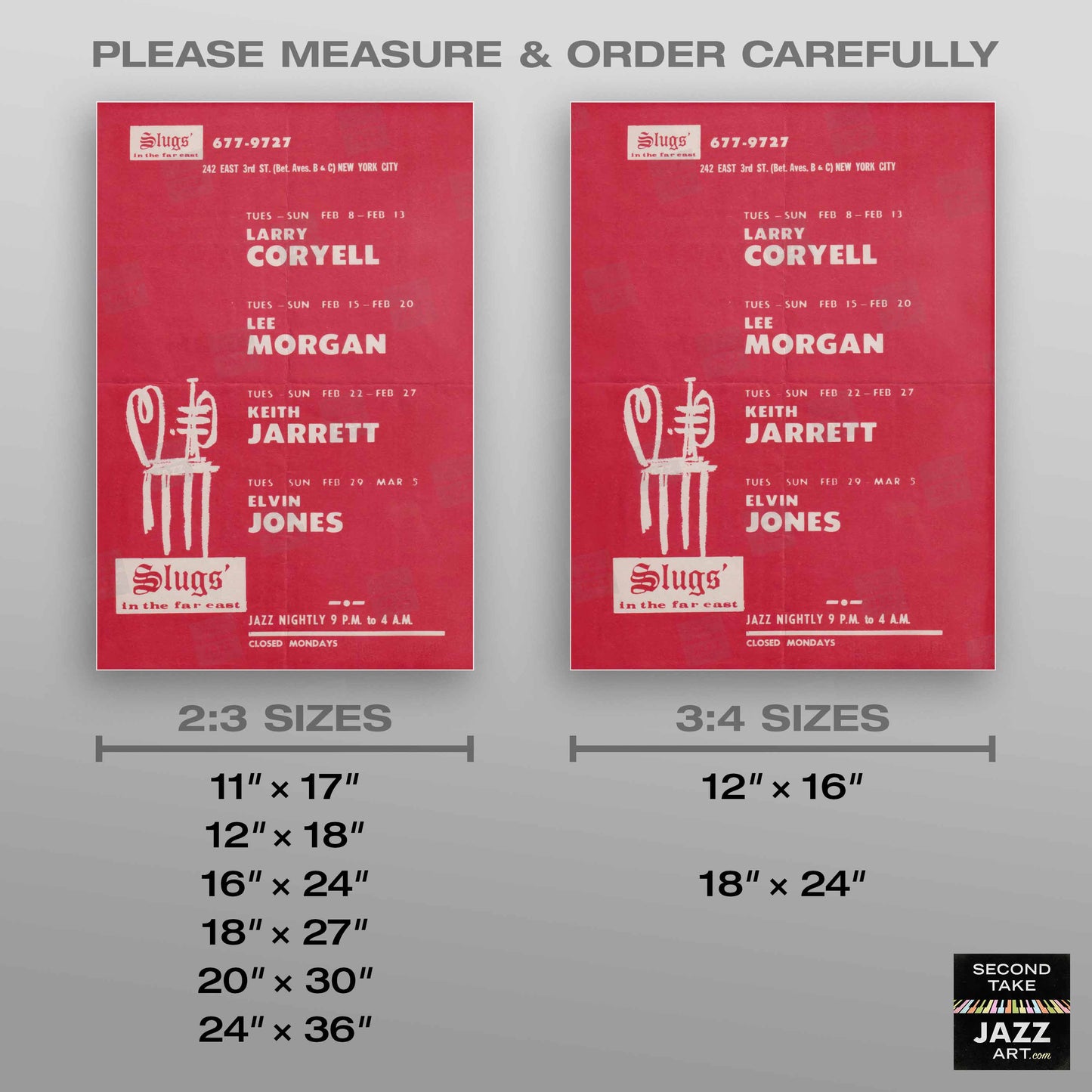 Lee Morgan jazz poster - Last Night at Slugs' - 1972