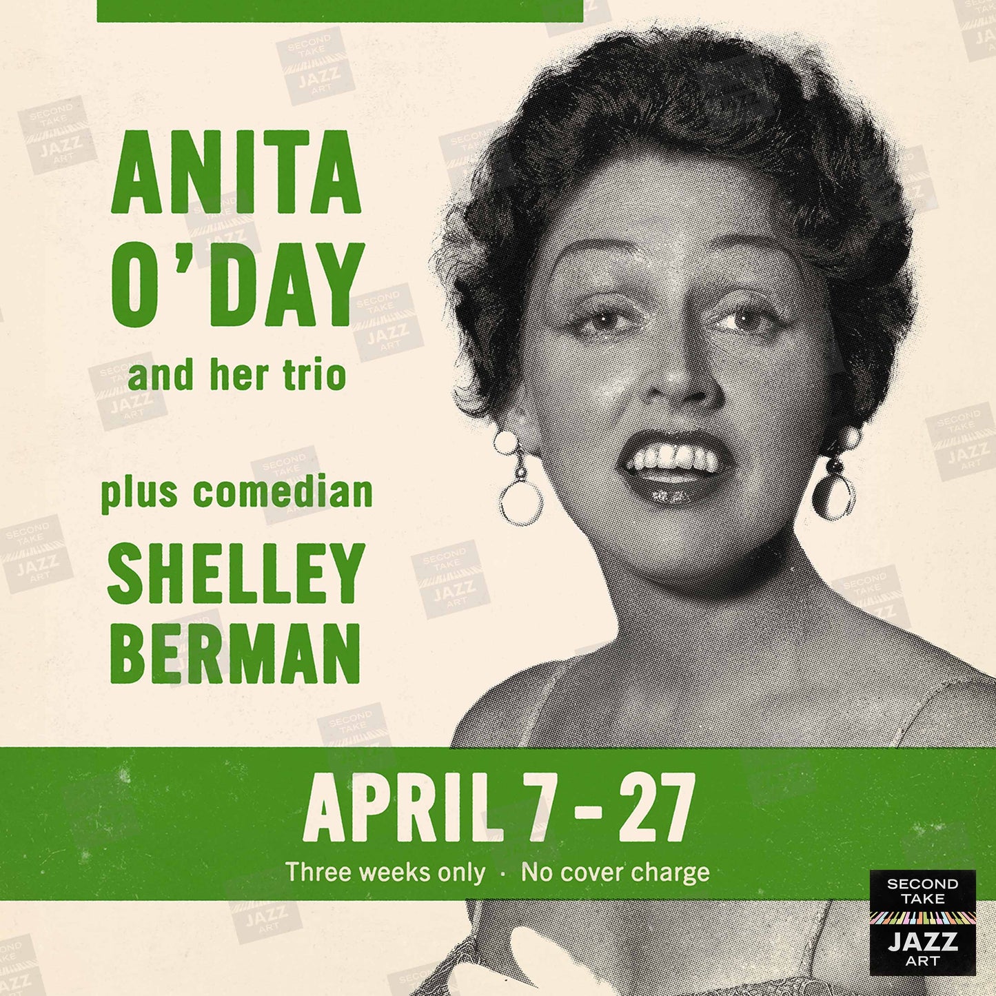 Anita O'Day jazz poster - Mister Kelly's - Chicago - 1958