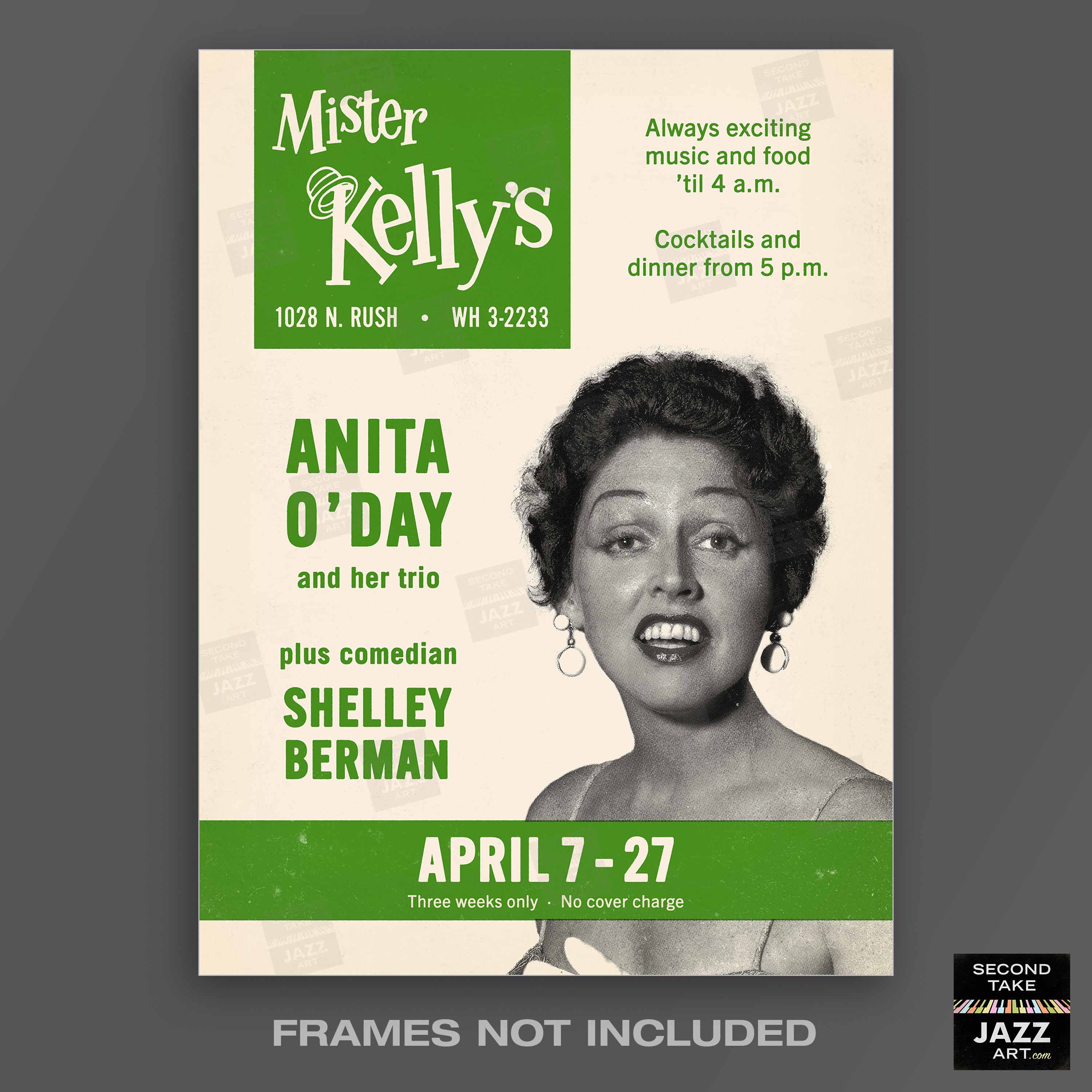 Anita O'Day jazz poster - Mister Kelly's - Chicago - 1958