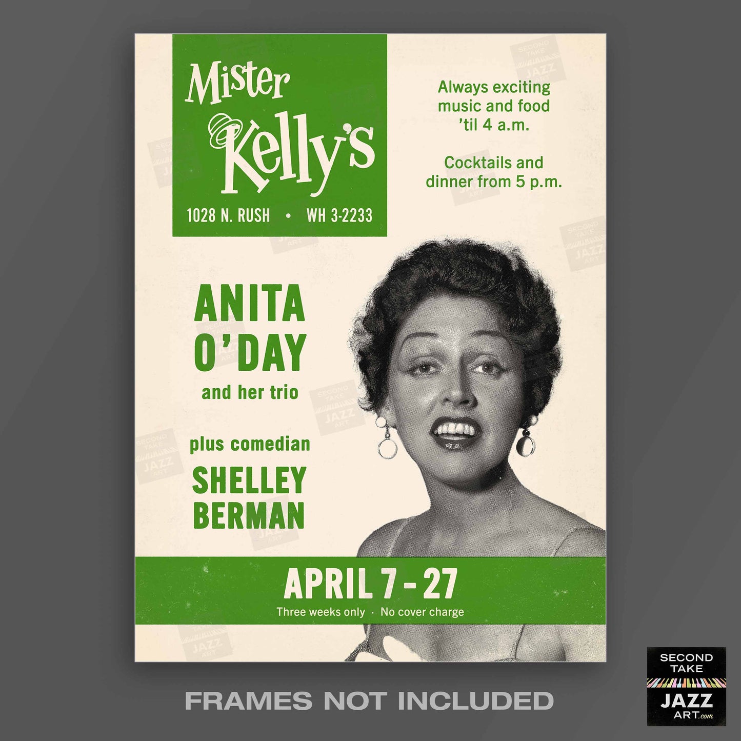 Anita O'Day jazz poster - Mister Kelly's - Chicago - 1958