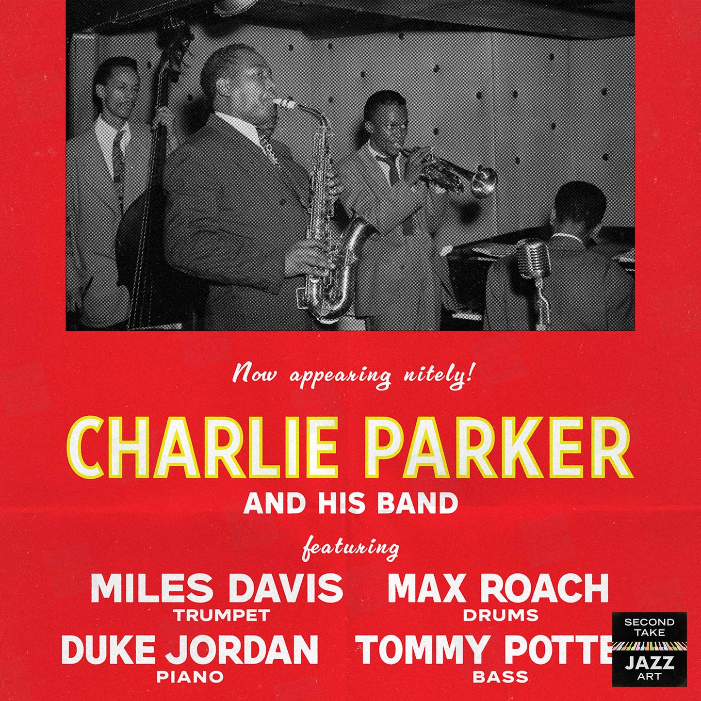 Charlie Parker - Miles Davis jazz poster - Three Deuces - 1947