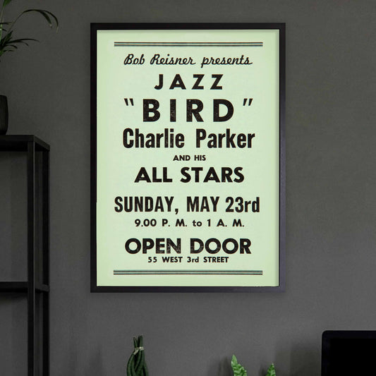 Charlie Parker jazz poster - Open Door - 1954