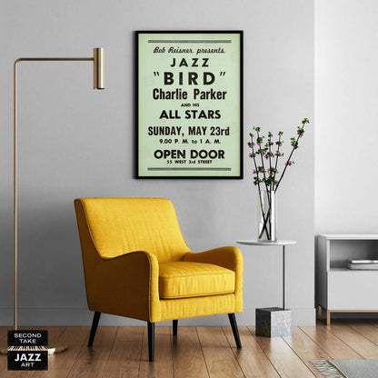 Charlie Parker jazz poster - Open Door - 1954