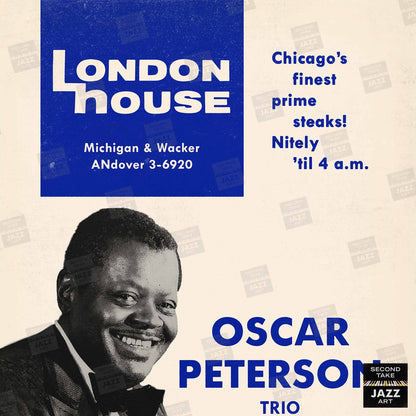 Oscar Peterson Trio jazz poster - London House Sessions - Chicago - 1961