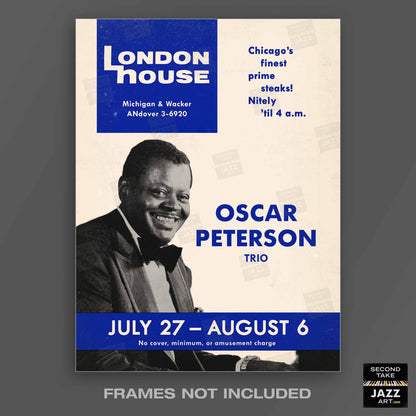 Oscar Peterson Trio jazz poster - London House Sessions - Chicago - 1961