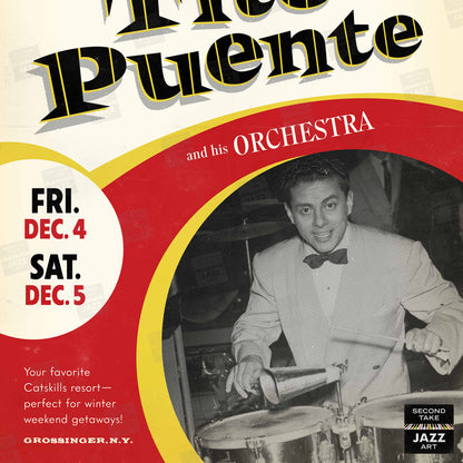 Tito Puente jazz poster - Cha Cha Cha - Live at Grossinger's - Catskills, NY - 1959