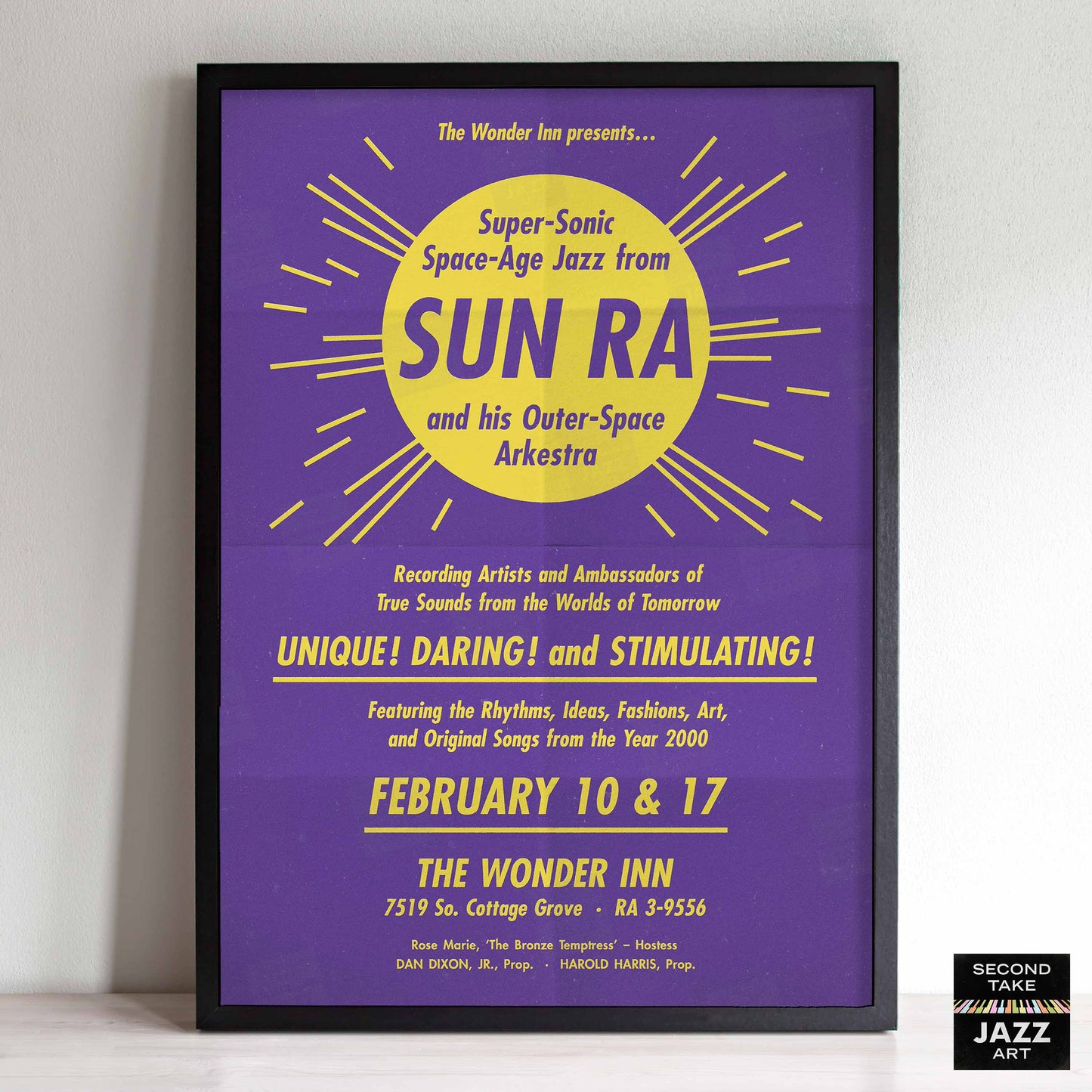 Sun Ra & His Arkestra jazz poster - Wonder Inn - Chicago - 1960