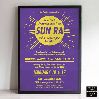 Sun Ra & His Arkestra jazz poster - Wonder Inn - Chicago - 1960