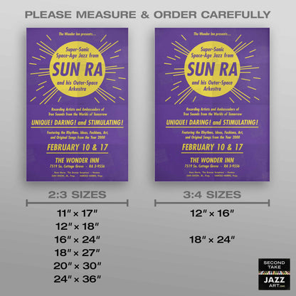 Sun Ra & His Arkestra jazz poster - Wonder Inn - Chicago - 1960