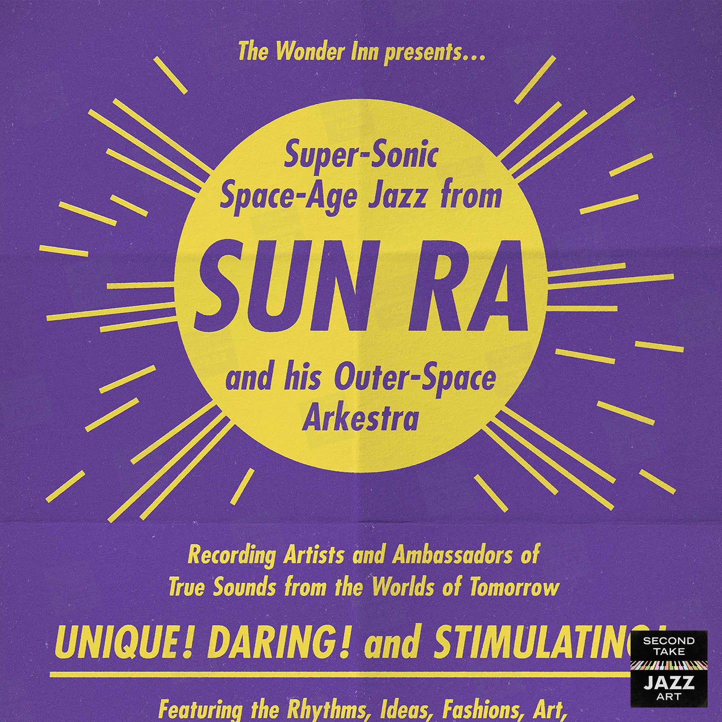 Sun Ra & His Arkestra jazz poster - Wonder Inn - Chicago - 1960