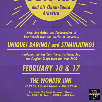 Sun Ra & His Arkestra jazz poster - Wonder Inn - Chicago - 1960