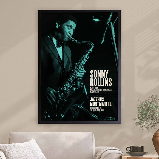 Sonny Rollins jazz poster - Live at Jazzhus Montmartre - 1968