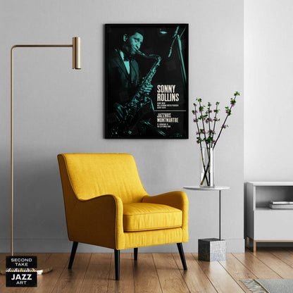 Sonny Rollins jazz poster - Live at Jazzhus Montmartre - 1968