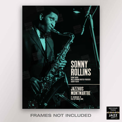 Sonny Rollins jazz poster - Live at Jazzhus Montmartre - 1968