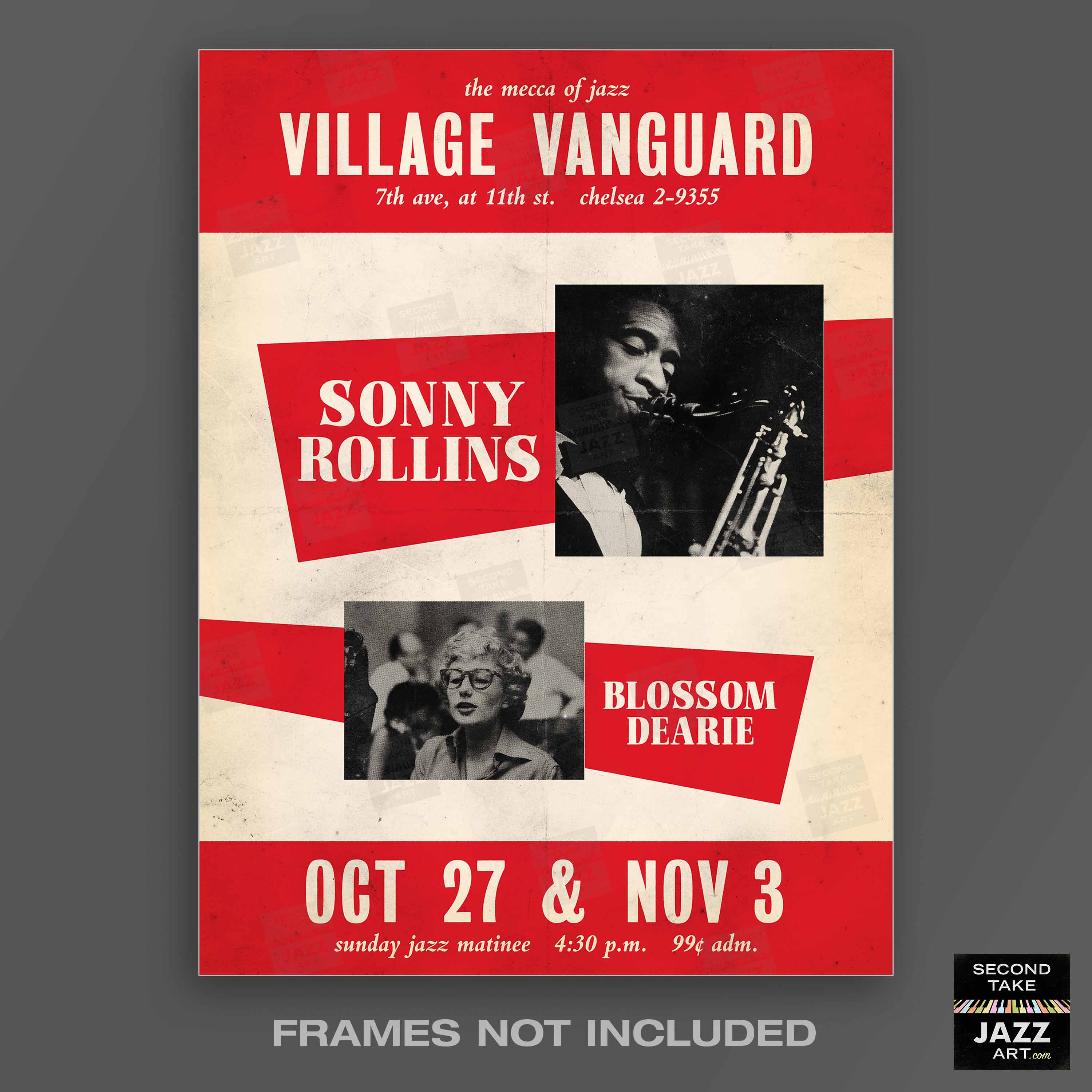 Sonny Rollins jazz poster - A Night at the Village Vanguard