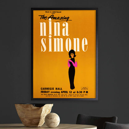 Nina Simone jazz poster - At Carnegie Hall - 1963