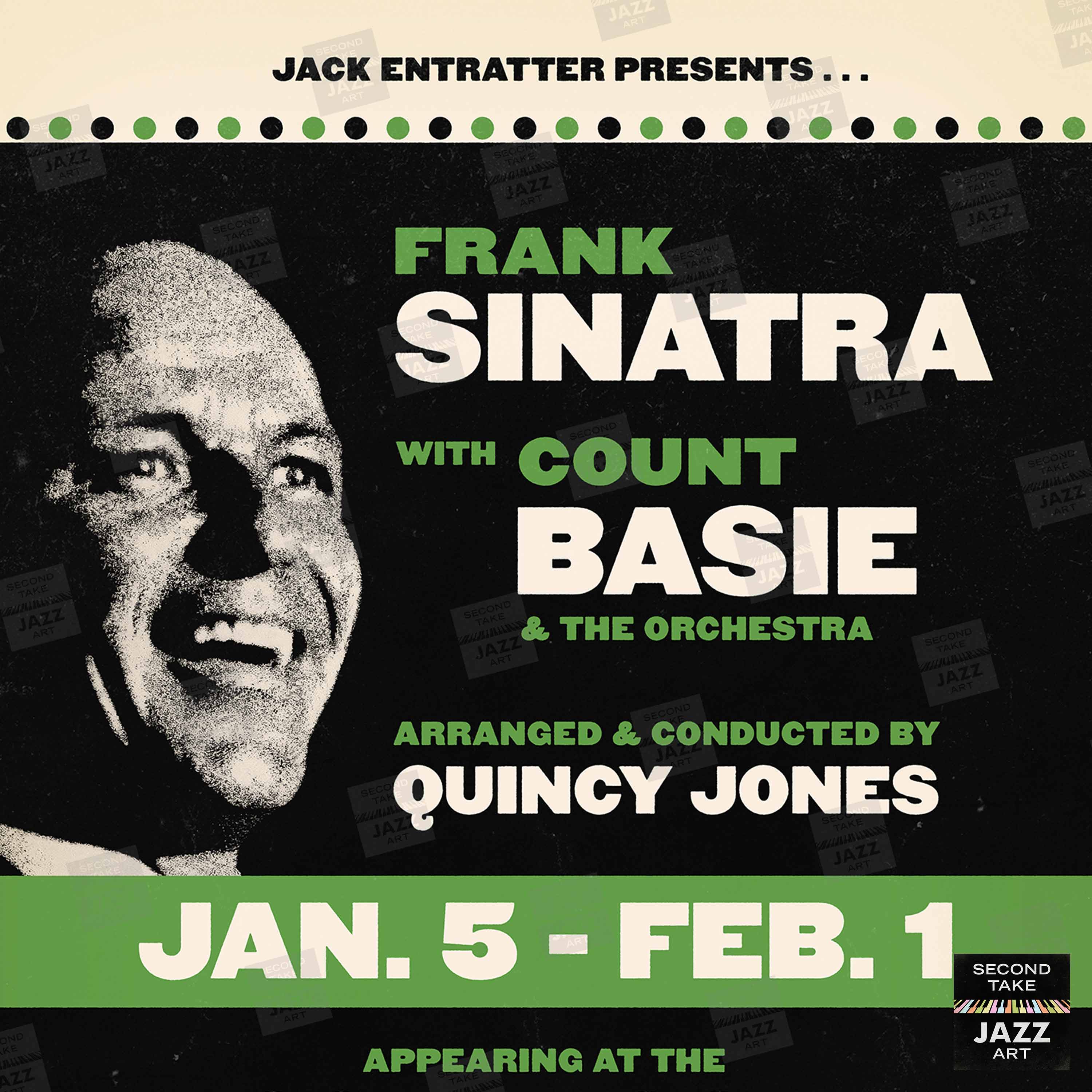 Frank Sinatra - Count Basie jazz poster - Sinatra at the Sands - 1966 –  SecondTakeJazzArt