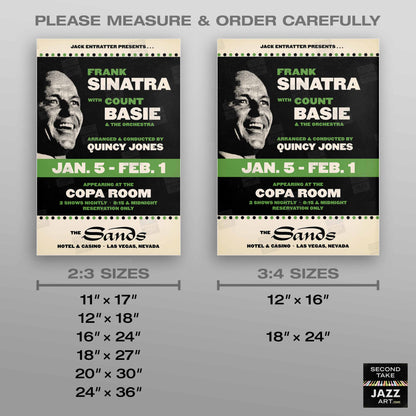 Frank Sinatra - Count Basie jazz poster - Sinatra at the Sands - 1966