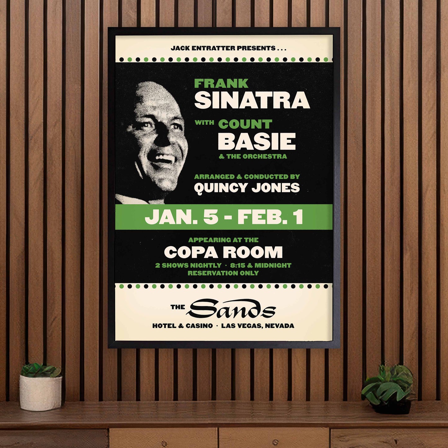 Frank Sinatra - Count Basie jazz poster - Sinatra at the Sands - 1966