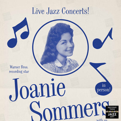 Joanie Sommers jazz poster - For Those Who Think Young - Northridge, CA - 1961