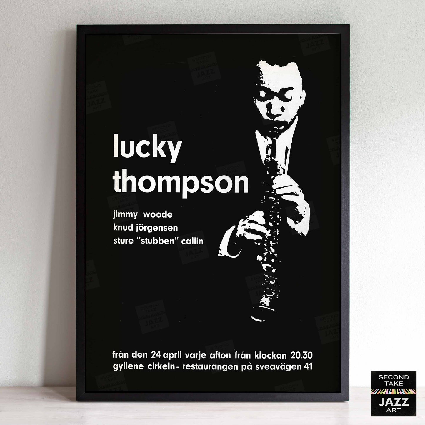 Lucky Thompson jazz poster - At the Golden Circle - Stockholm - 1962