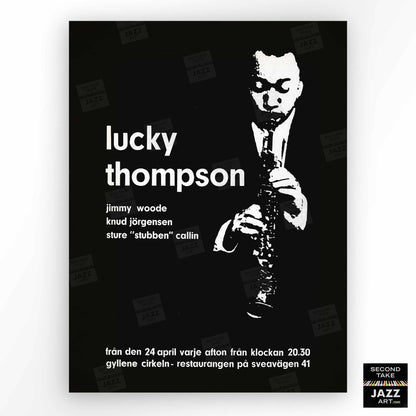 Lucky Thompson jazz poster - At the Golden Circle - Stockholm - 1962