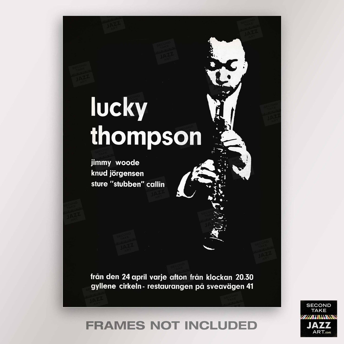 Lucky Thompson jazz poster - At the Golden Circle - Stockholm - 1962
