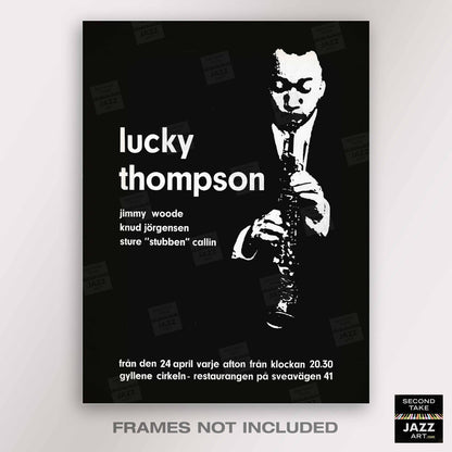 Lucky Thompson jazz poster - At the Golden Circle - Stockholm - 1962