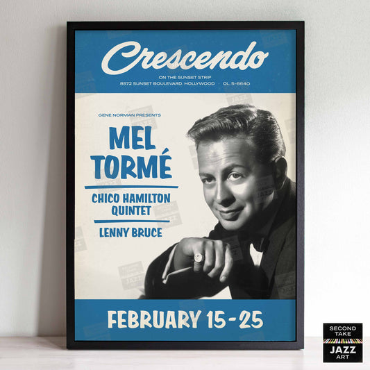 Mel Tormé jazz poster - At the Crescendo - Hollywood - 1957