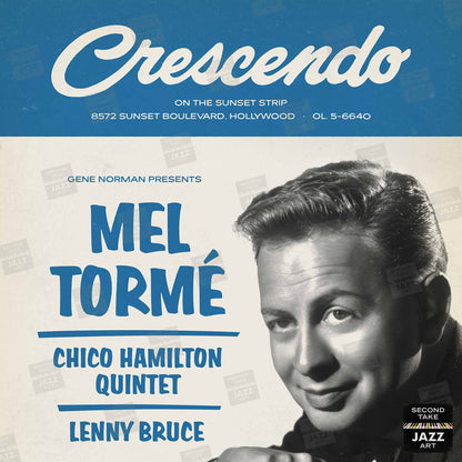 Mel Tormé jazz poster - At the Crescendo - Hollywood - 1957