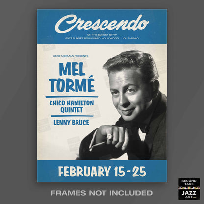 Mel Tormé jazz poster - At the Crescendo - Hollywood - 1957