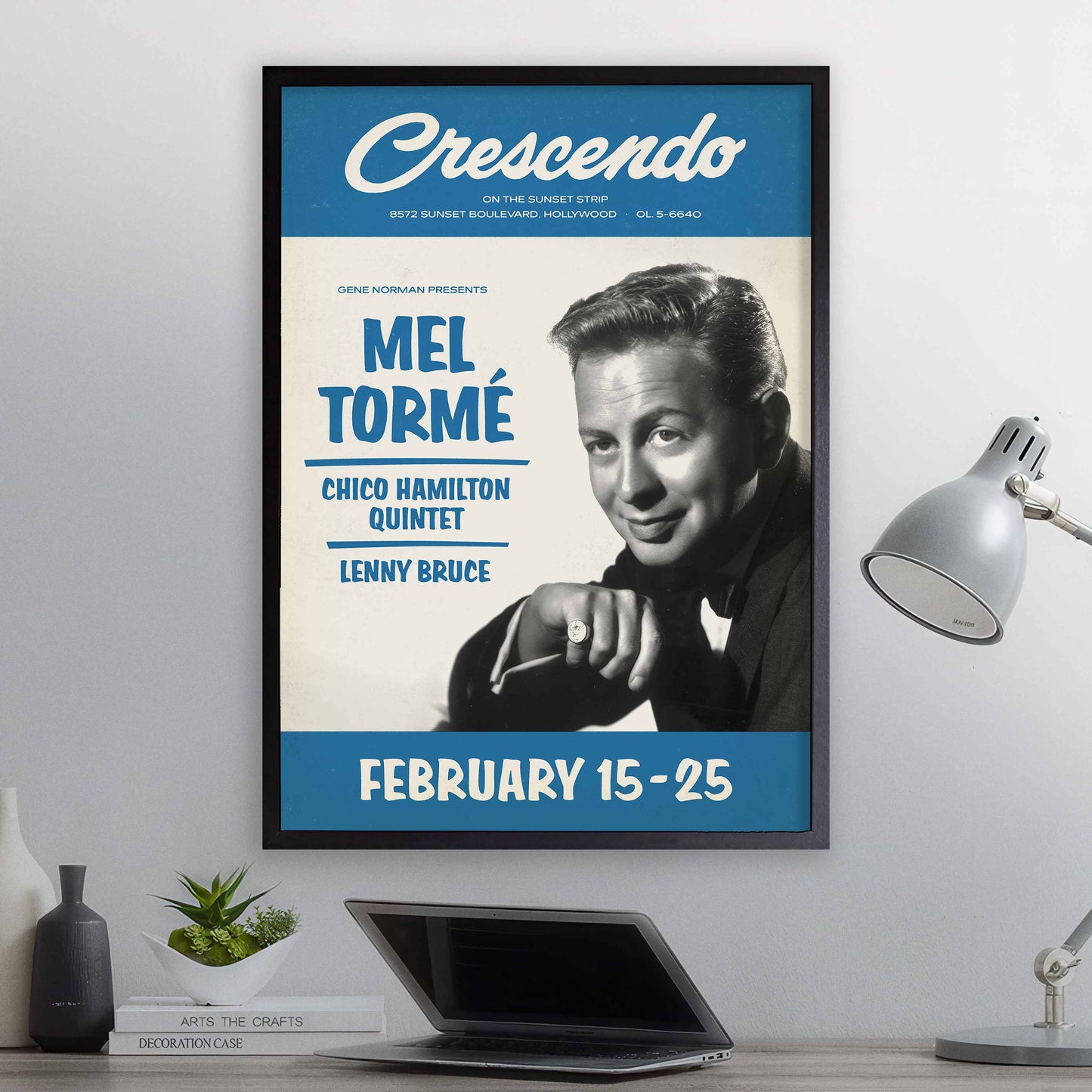 Mel Tormé jazz poster - At the Crescendo - Hollywood - 1957