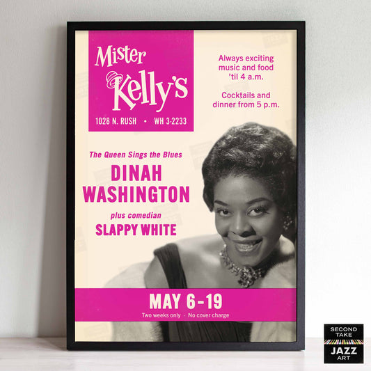 Dinah Washington jazz poster - Mister Kelly's - Chicago - 1957