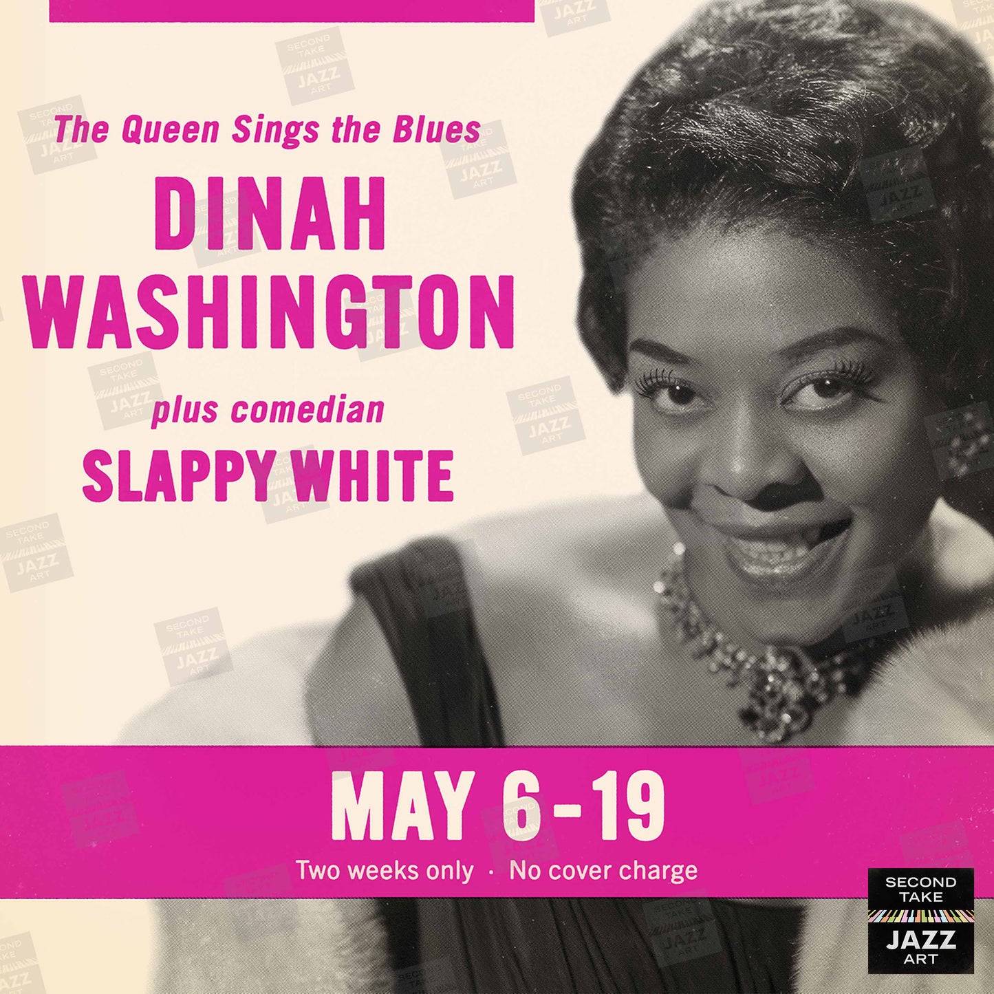 Dinah Washington jazz poster - Mister Kelly's - Chicago - 1957