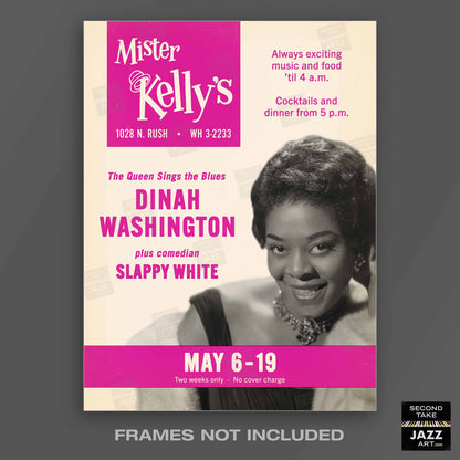 Dinah Washington jazz poster - Mister Kelly's - Chicago - 1957