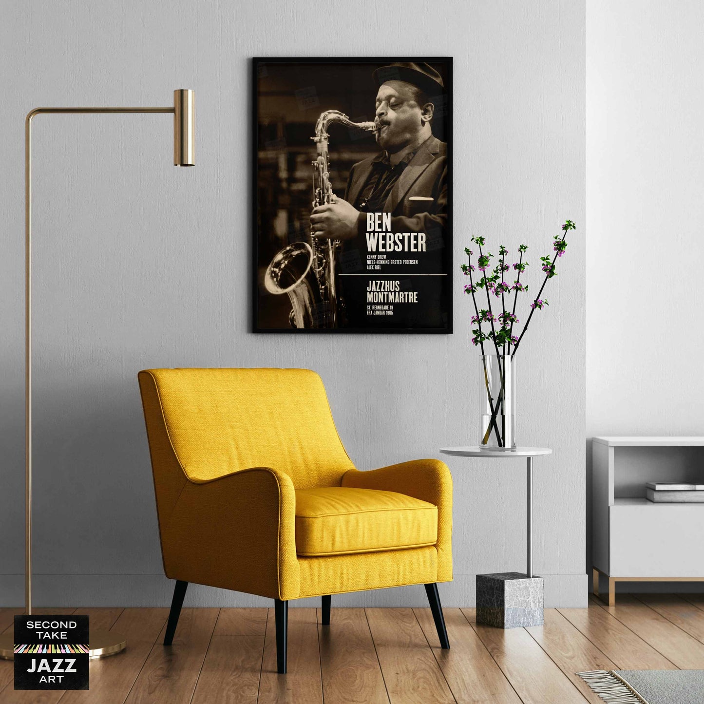 Ben Webster jazz poster - Live at Jazzhus Montmartre - 1965