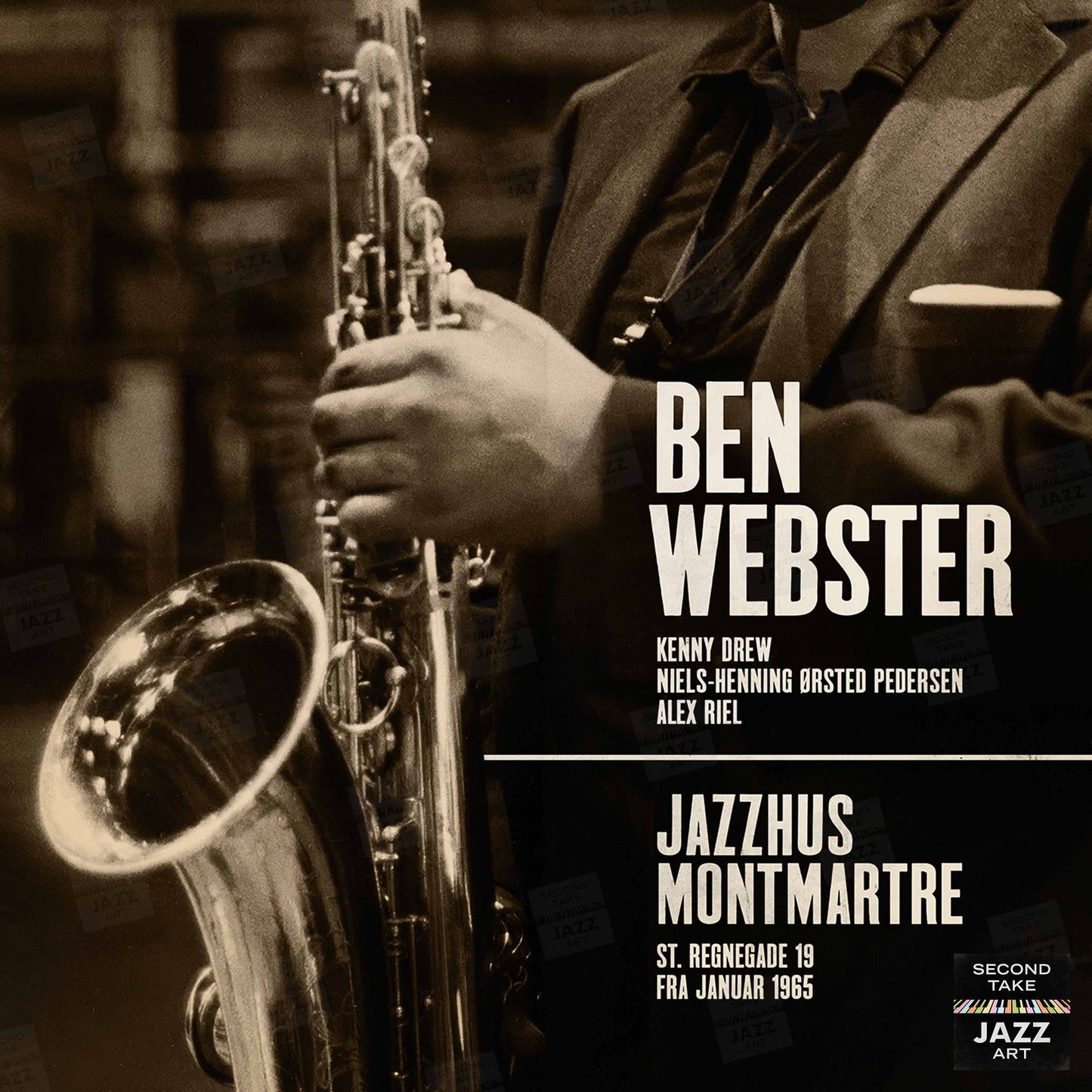 Ben Webster jazz poster - Live at Jazzhus Montmartre - 1965
