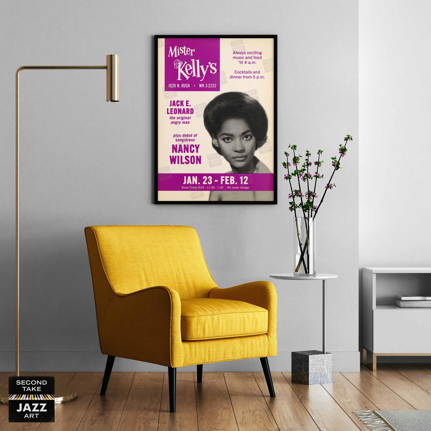 Nancy Wilson jazz poster - Mister Kelly's - Chicago - 1961
