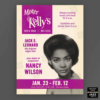 Nancy Wilson jazz poster - Mister Kelly's - Chicago - 1961