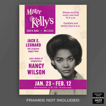 Nancy Wilson jazz poster - Mister Kelly's - Chicago - 1961
