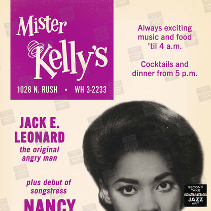 Nancy Wilson jazz poster - Mister Kelly's - Chicago - 1961