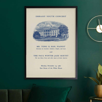 Paul Winter Sextet jazz poster - Bossa Nova at the White House - 1962