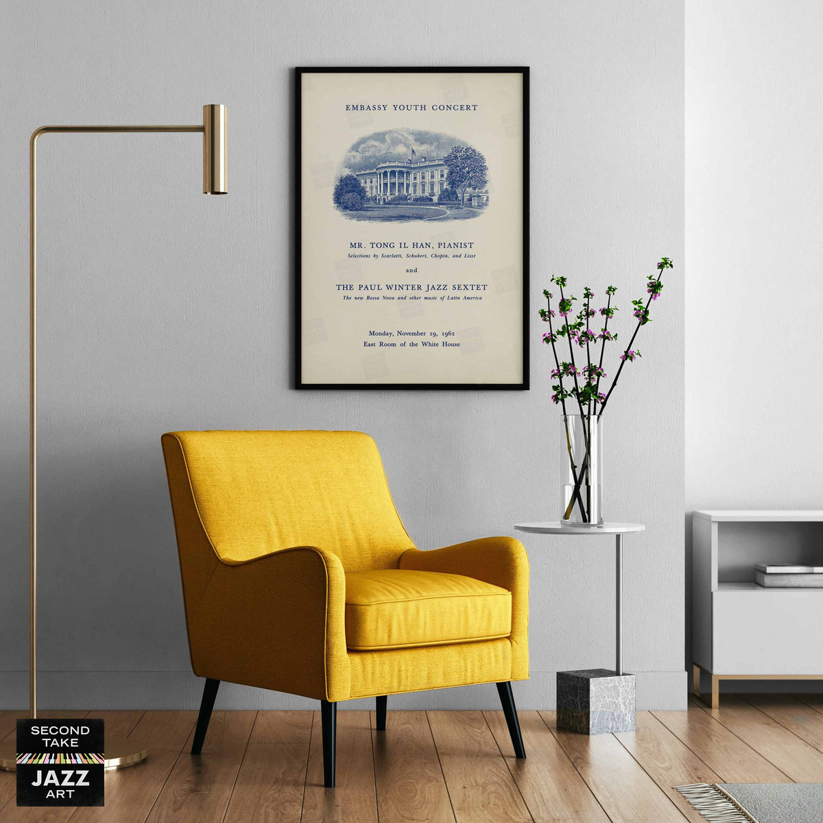 Paul Winter Sextet jazz poster - Bossa Nova at the White House - 1962