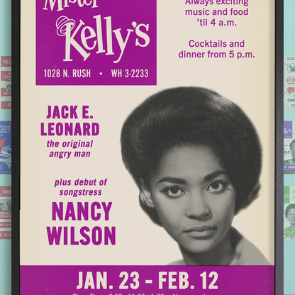 Nancy Wilson jazz poster - Mister Kelly's - Chicago - 1961
