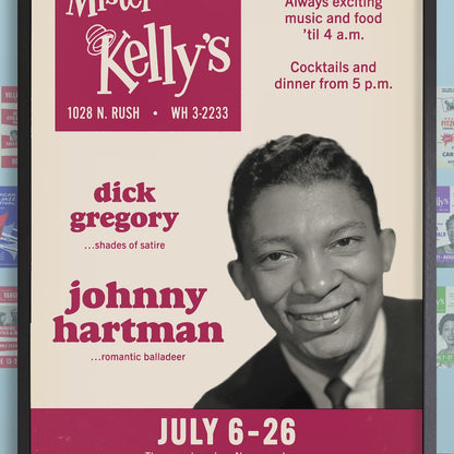 Johnny Hartman jazz poster - Mister Kelly's - Chicago - 1964