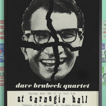 Dave Brubeck - Paul Desmond jazz poster - At Carnegie Hall - 1963