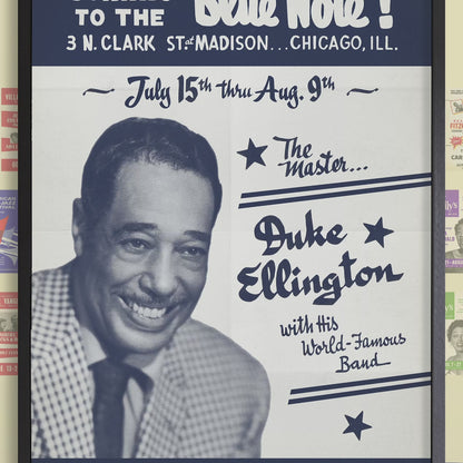 Duke Ellington jazz poster - Live at the Blue Note - Chicago - 1959